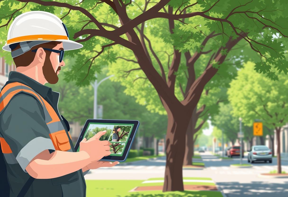 Field inspection by arborist